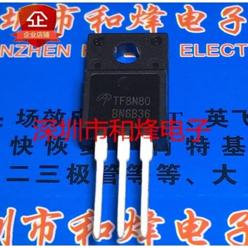 100% New&original TF8N80 AOTF8N80 TO-220F 800V 7.4A