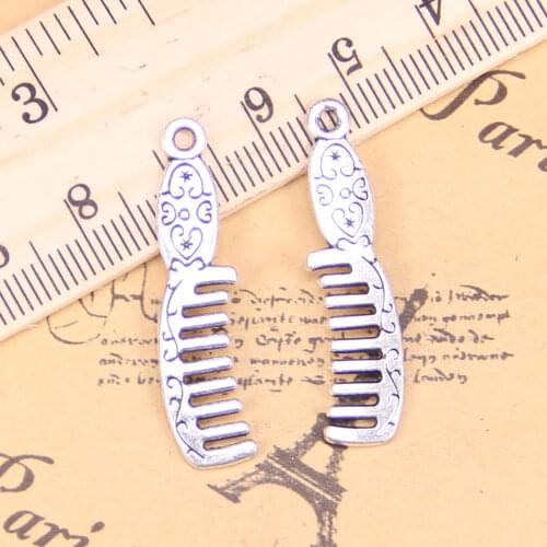 20pcs Charms double sided comb 35x9mm Antique Pendants,Vintage Tibetan Silver Jewelry,DIY for bracelet necklace