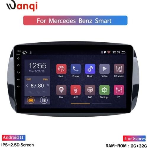 2+32GCar Android 8.1 Auto Radio Navi Multimedia Player For Mercedes Benz SMART Fortwo 2016 2017 2018 GPS Stereo Audio