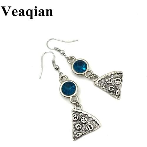 2019 / hot pizza birth stone earrings, handmade DIY earrings. Womens fashion earrings, birthday presents