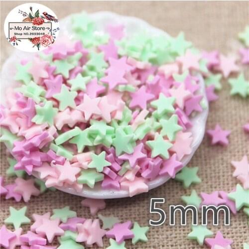 30g polymer clay mix color star slice flat nail Art Supply Decoration Charm Craft