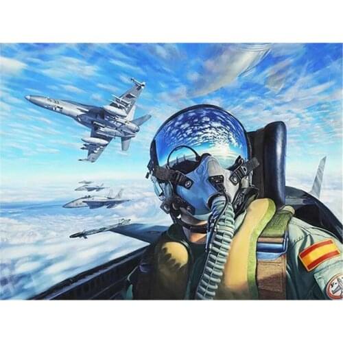 New Diamond Painting Astronaut Portrait Sky Landscape 5D Diy Diamond Embroidery Sale Aircraft Rhinestones Mosaic Decortion