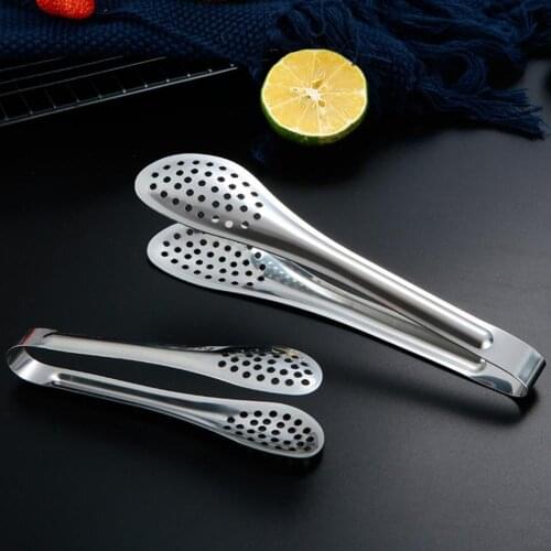 Tainless Steel Food Tong Kitchen Utensil Cooking Tool Anti Heat Steak Clip Bread and Food Tongs Serving Buffet Utensil Clip