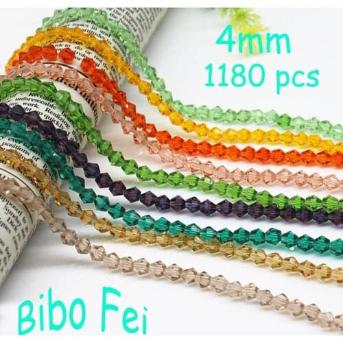 Free Shipping multi color 4mm 1180PCS Czech Glass crystal beads,Bicone crystal beads, bracelet necklace Jewelry Making