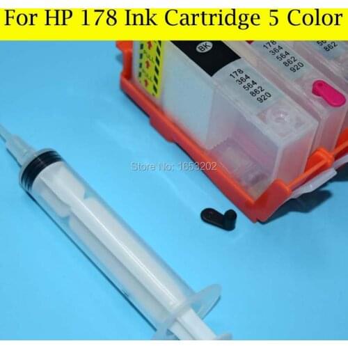 2 Set 5 Color HP178 Refill Ink Cartridge With ARC/Auto Reset Chip For HP 178 XL Ink Cartridge