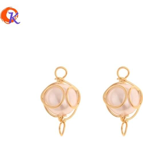 Cordial Design 50Pcs 10*17MM Jewelry Accessories/Hand Made/Imitation Pearl/Genuine Gold Plating/Earring Findings/DIY Connectors