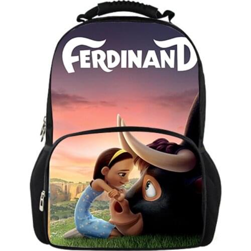 HaoYun Large Capacity Felt Backpack Ferdinands Pattern Students School Bags Cartoon Anime Design Teenagers Book-Bags Mochila
