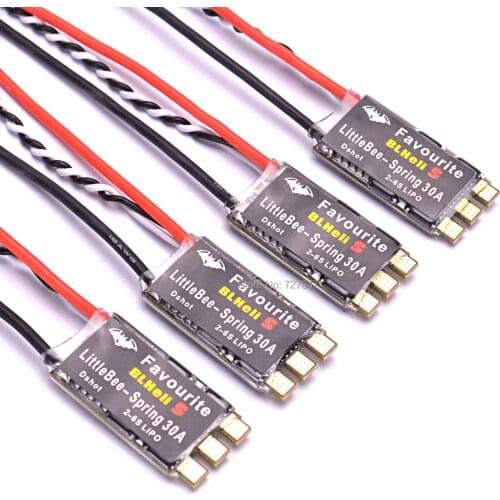 FVT Littlebee 30A BLHeli-s SPRING ESC 2-6S Supports Mulitshot DSHOT Oneshot42 OneShot125 for Multicopter 250mm 220mm 290