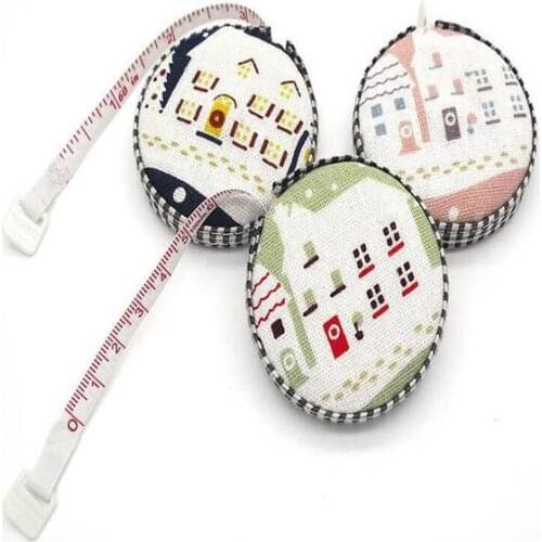 150cm/60inch Tape Measure Portable Retractable Ruler Fabric Covered Measuring Tape Sewing Tools Creative Gifts