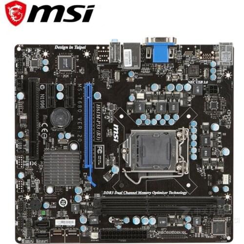 For MSI H61M-P33(B3) Desktop Computer Motherboard LGA 1155 DDR3 For Intel H61 H61M Desktop Mainboard SATA II Used