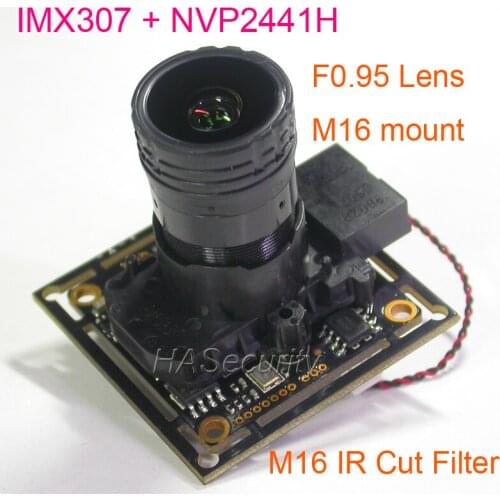 AHD-H (1080P) / CVBS(D1) 1/2.8" STARVIS IMX307 CMOS sensor + NVP2441 CCTV camera module PCB board +OSD cable + M16 Lens +IRC
