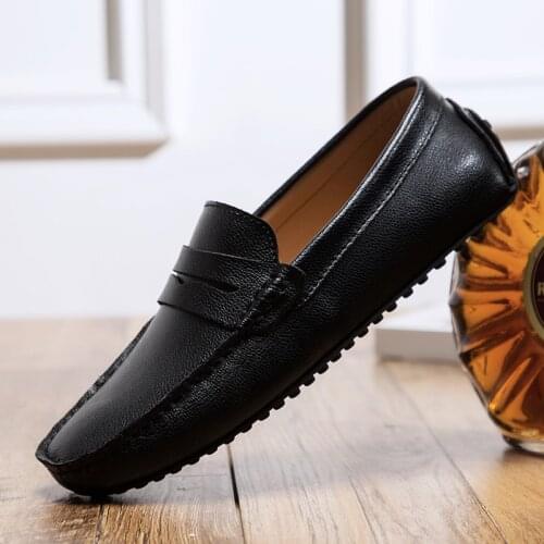 Men Loafers Shoes Summer Autumn Slip-On Casual Driving Shoes Mens Flats Genuine Leather Male Footwear Moccasins Big Size 38-49