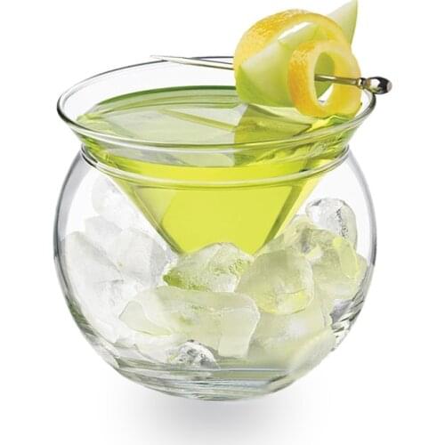 Molecular Mixology Interlayer Triangle Cocktail Iced Crystal Wine Glass Cone Mar GXMA