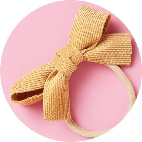 2020 New Corduroy Baby Accessories Hair Clips for Children Baby Bows Elastic Hair bands Childrens Headband Hair ties For Girls