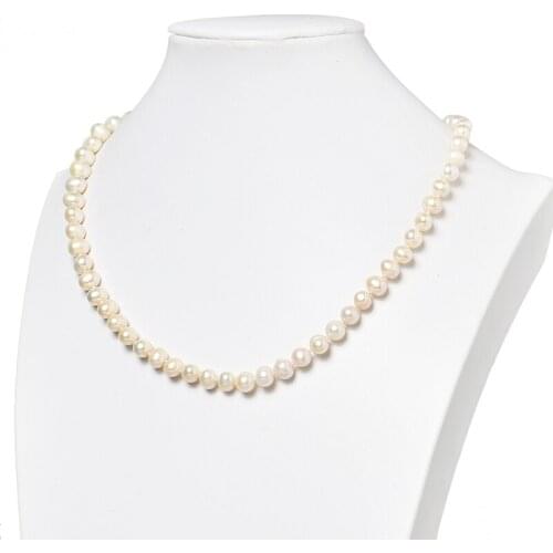 Wholesale Freshwater Natural Pearls 7-8mm Size For Handmade Neckalce 19inch For Women Ladies H476