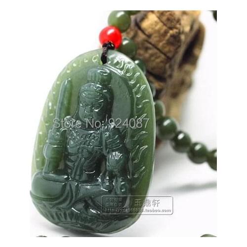 Authentic medallion hetian jade jade Ming wang yu pendant Rooster this life fo Chinese zodiac patron saint