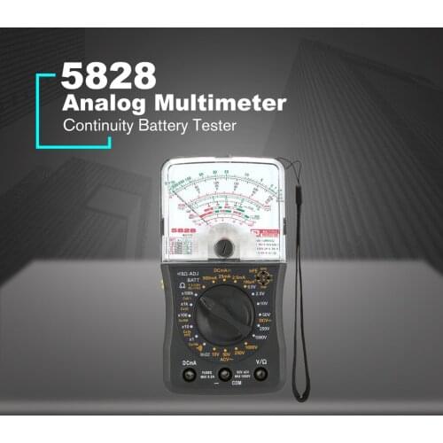 Mini Handheld Analog Multimeter AC/DC Voltmeter Ammeter Resistance Continuity Capacitance Battery dB Capacitance Tester