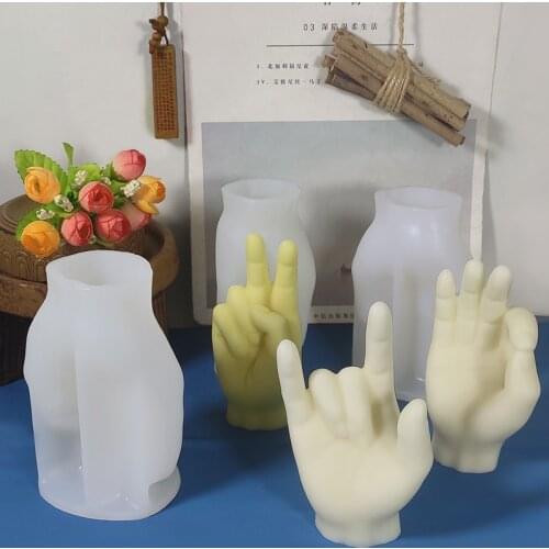 OK Gesture Silicone Mold For DIY UV Crystal Candle Plaster Mold Home Making Findings Supplies Kits