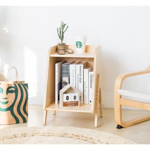 Versatile and practical Nordic bedside table simple and modern bedroom solid wood storage cabinet