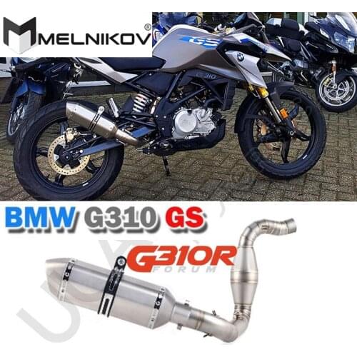 Motorcycle Full System Exhaust Muffler Escape Middle Contact Pipe Slip On For BMW G310R G310GS G 310R G 310GS Exhaust