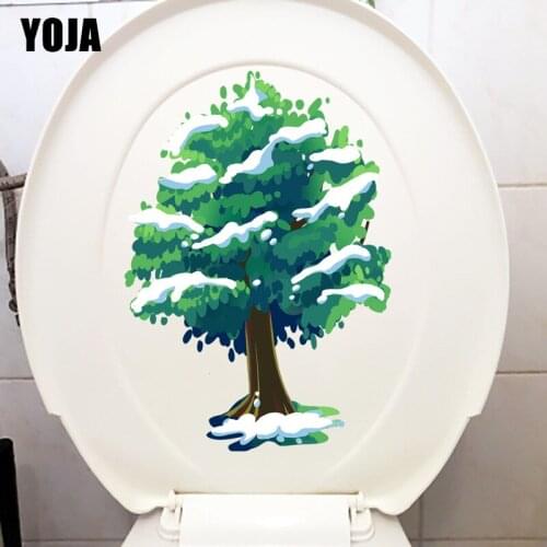 YOJA 15.1X21.6CM Cartoon Plant Big Tree Childern Bedroom Wall Sticker Cute Plant WC Decor Toilet T1-1505