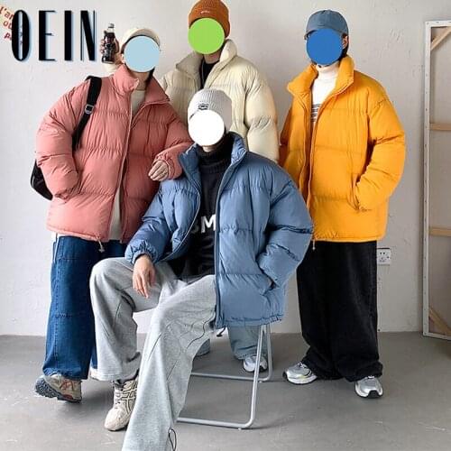 OEIN Winter Jacket Men Parkas Thicken Warm Coat 2021 New Mens Stand Collar Jackets Solid Parka Women Fashion New Streetwear Coat