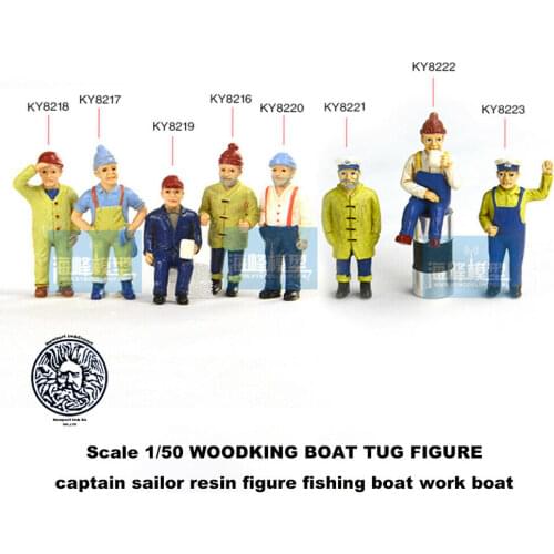1:50 captain sailor resin figure fishing boat RC work tug -8 Pcs/packet
