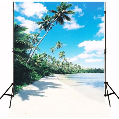 10x10 photography backdrops wedding nature scenic tropical trees gold beach blue sea background backdrops for photo studio props
