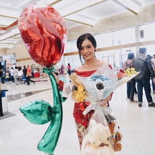 2Pcs Rose Flower Sunflower Foil Balloons Wedding Party Decoration Adult Kids Birthday Party Decoration Air Globos Baby Shower