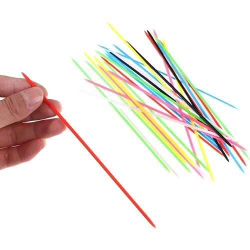 30PCS Colorful Plastic Traditional Mikado Spiel Pick Up Sticks With Box Game Kids Gifts Baby Children Educationaln toy