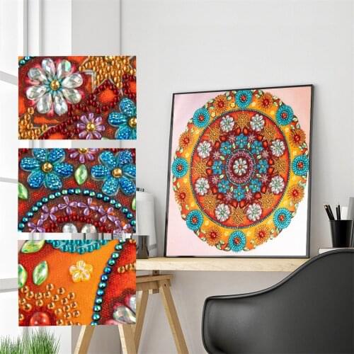 5D Diamond Painting Special Shape Mandala Flower Paste Diamond Embroidery Rhinestone DIY Handmade Cross Stitch Mosaic Gift