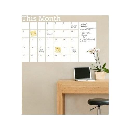 White Board Wall Sticker Periodic Table Poster This Month Company Study Room Wall Pictures Monthly Calendar Record Wall Decals