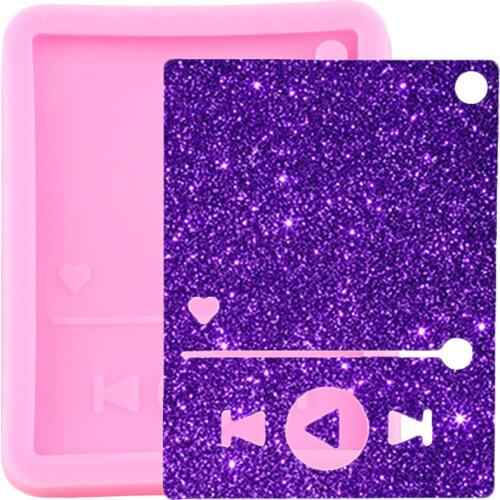 Shiny Glossy Gaming Keyboard Eopxy Resin Craft Keychain Silicone Mold Polymer Clay Pendant Molds DIY Handmade Charms Mould