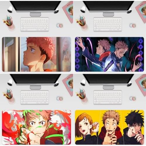 Yuji Itadori Jujutsu Kaisen Large Keyboard Cover Non-Slip Rubber Base Computer Carpet Desk Mat PC Game Mouse Pad