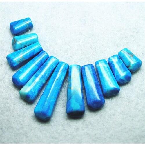 11PCS Blue Stone Necklace Chains 15-40MM For Women Chocker Jewelry Making Accessories BEADS Findings Girls Favorite Items
