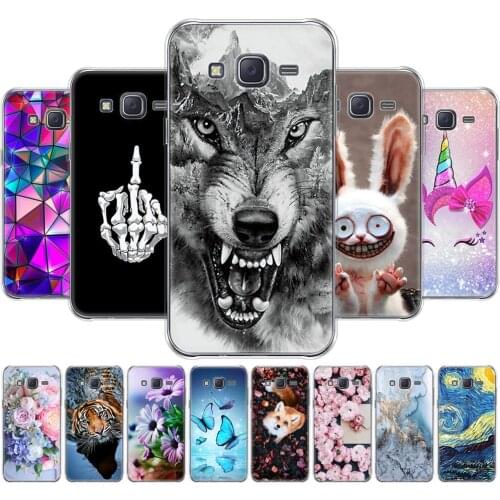Case For Samsung Galaxy J5 soft touch SM-J500F silicon Phone Case for Samsung J5 2015 back cover 360 full protective coque cat