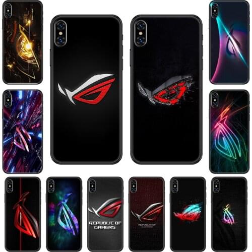 ROG Republic of Gamers eye Phone case For iphone 4 4s 5 5S SE 5C 6 6S 7 8 plus X XS XR 11 PRO MAX 2020 black tpu shell silicone