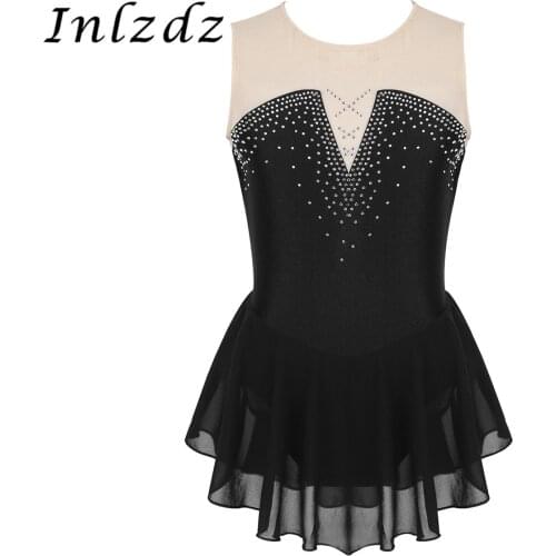 Kids Girls Gymnastics Swimsuit for Dancing Ballet Leotard Costume Sparkly Ballerina Tutu Dance Dress Ice Skating Ballet Clothes