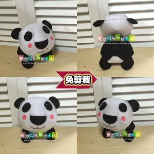 DIY stereoscopic animal baby doll doll Panda Fabric Felt kit Non-woven cloth Craft DIY Sewing set Handwork Material DIY needlew