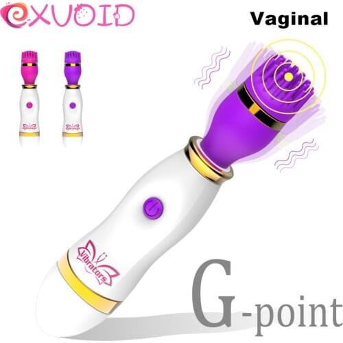 EXVOID Magic Wand Vibrator AV Stick Adult Sex Toys For Women 12 Modes 360 Rotation Silicone Anal Massager Oral Clit Vibrators