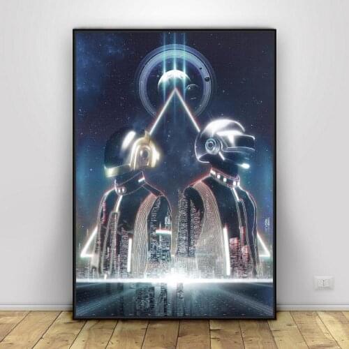 Daft Punk Art Canvas Poster Prints Home Wall Decor Painting