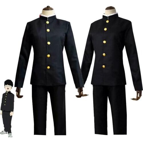 Anime Mob Psycho 100 Cosplay Costume Kageyama Shigeo Cosplay Costume Japanese School Boy Uniform tops+pants Customize