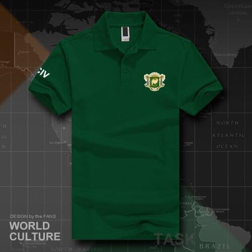 Ivory Coast CIV polo shirts men short sleeve white brands printed for country 2018 cotton nation emblem new fashion