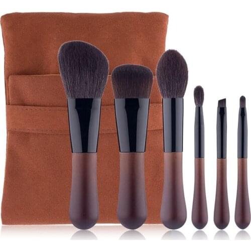 Natural Animal Hair Makeup Brushes Set 6 Pcs Fine Light Peak Real Wool Professional High Quality Beauty Brush Cosmetic Tool
