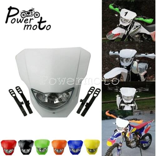Off Road Enduro Dual Sport Headlight 12V 35W Front Lamp Mask for Suzuki Yamaha RM RM-Z DR DR-Z YZ125 YZ YZ-F WR WRF TT-R TT-PW