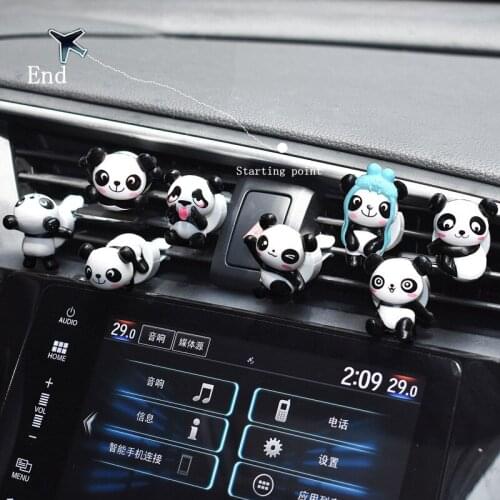 8PC Baby panda styling car air freshener Auto outlet Air Conditioning perfume Clip perfume Girls gift Auto Interior Decoration