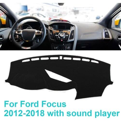 Anti-Slip Mat For Focus ST/R5 2012-2018 with HUD DashMat Sun Dashboard Mat Cover Pad Car Interio