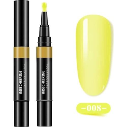 2021 New 3 in 1 Nail Polish Pen Gel Varnish One Step No Need Top Base Special Design Professional Home Use 24 Colors