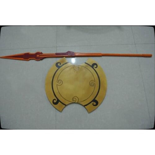 RWBY Pyrrha Nikos Weapon Milo and Akouo Cosplay Replica Javelin Shield Prop
