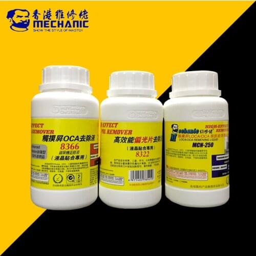 Mechanic 8322 8366 Touch Screen loca OCA remover Polarizer uv glue Removing Liquids Samsung Repair Solution Glue Cleaning Fluid